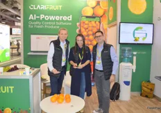Clarifruit's Ruby Boyarski, Jane Shpits and Elad Mardix held daily demonstrations of their AI driven quality control platform designed for mobile phones.